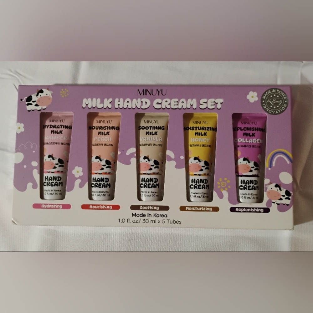 Minuyu Milk Hand Cream Collection - Pink, White, Cream